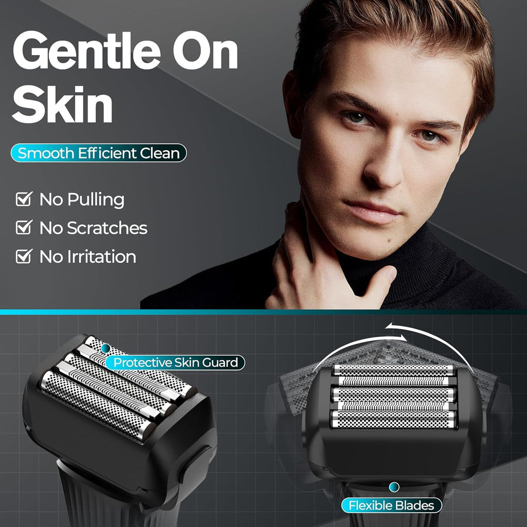 Black 5-Blade Cordless Rechargeable Electric Razor D9783