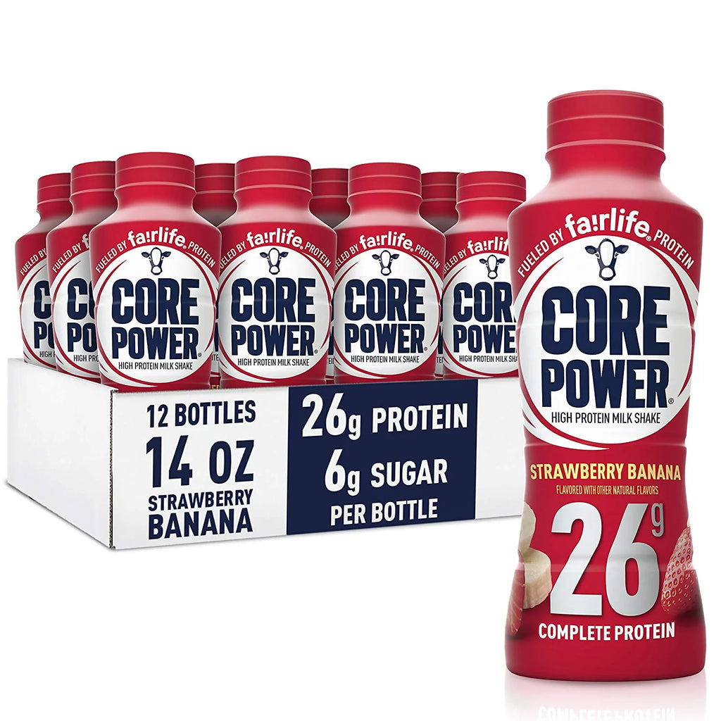 Strawberry Banana High Protein Milk Shake, 14 Fl Oz (Pack of 12) K358