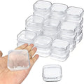 30 Packs Clear Small Containers with Hinged Lid C5443
