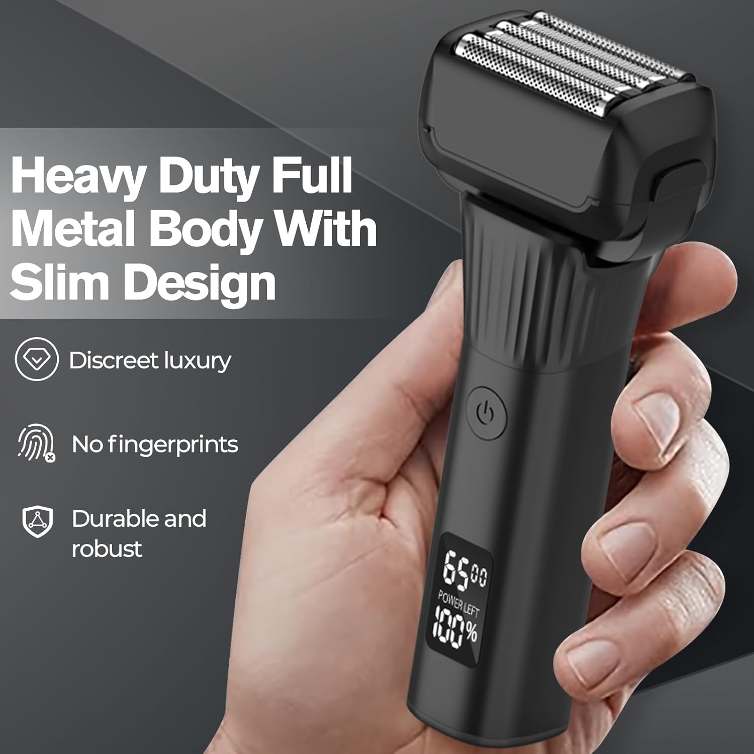 Black 5-Blade Cordless Rechargeable Electric Razor D9783