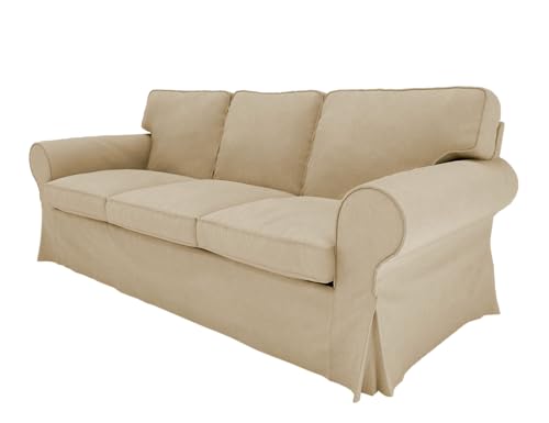 3 Seat Linen Sofa Cover W496380