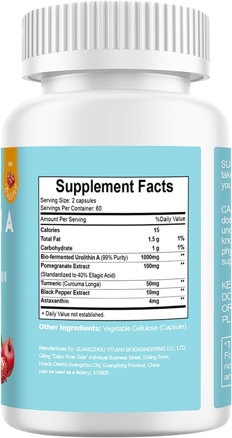 1000mg Urolithin A 120 Capsules V598198