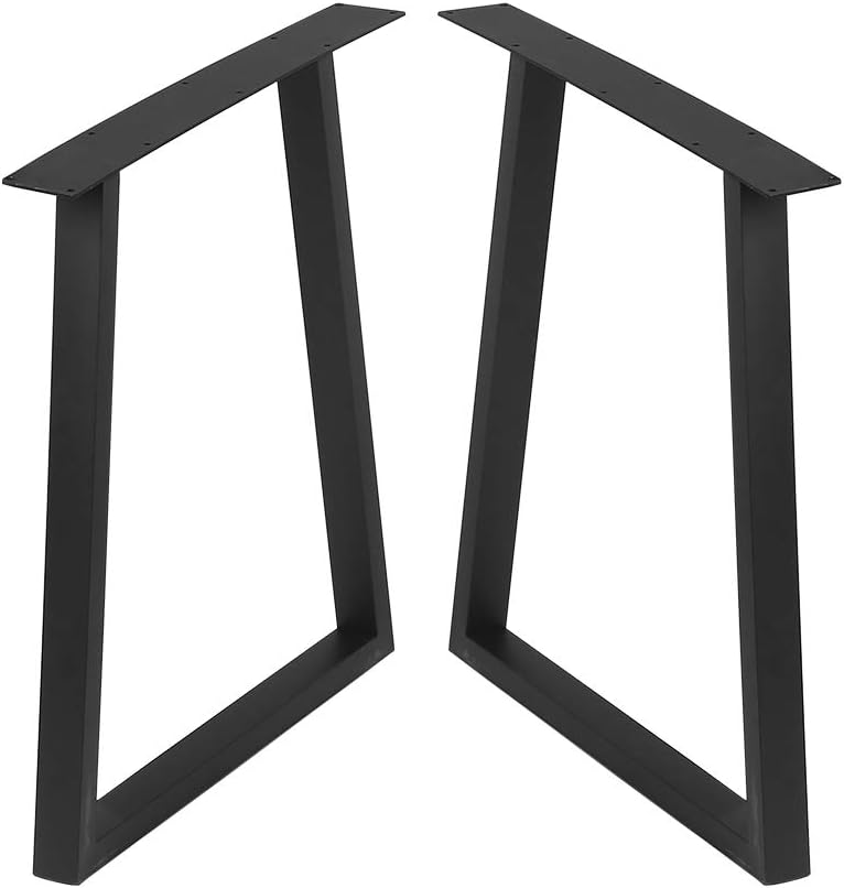 2 PCS Black Cast Iron Square Tube Table Legs X2328
