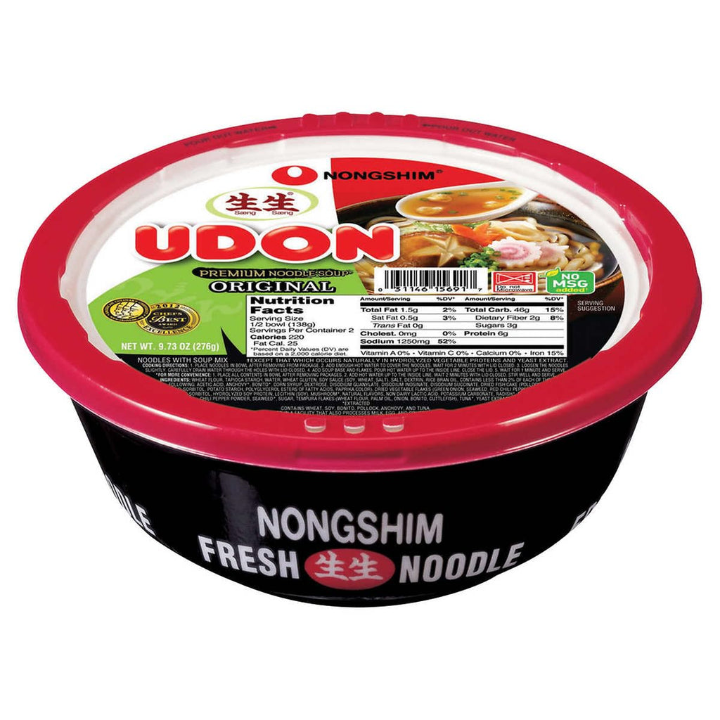 9.73 oz each Original Flavor Udon Noodle Soup Bowl, 6 Bowls K69906