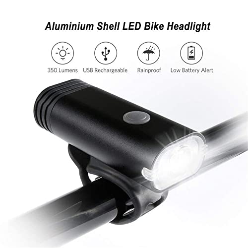 Rechargeable Bike Light Set Aluminum Alloy Front and Back Lights T339434