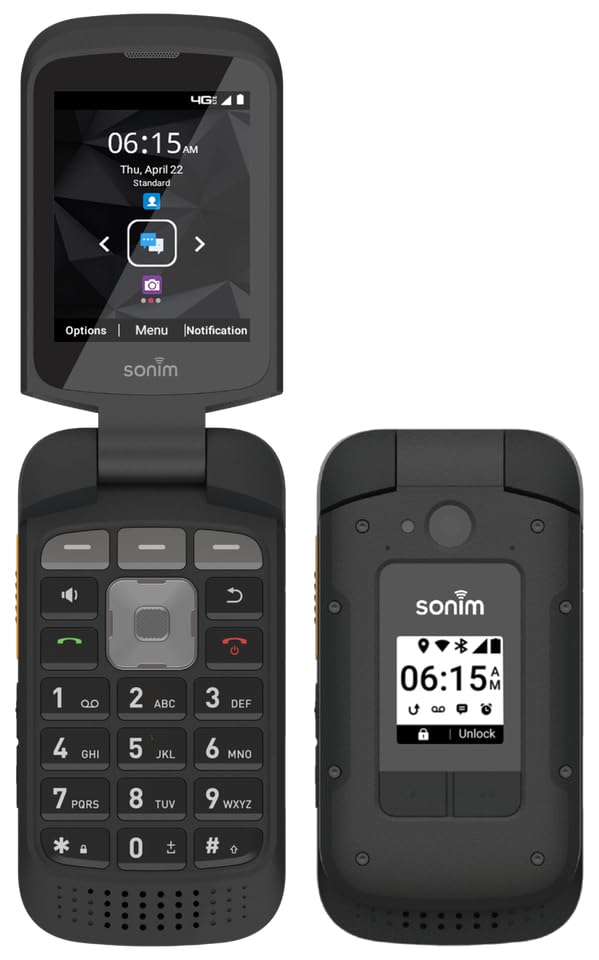 Black Rugged Flip Cellphone 16GB X2066