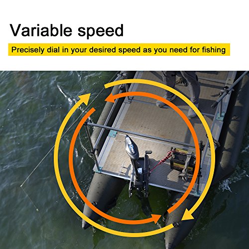 Black 12V 55LBS 54inch Bow Mount Trolling Motor with Remote Control Q74483