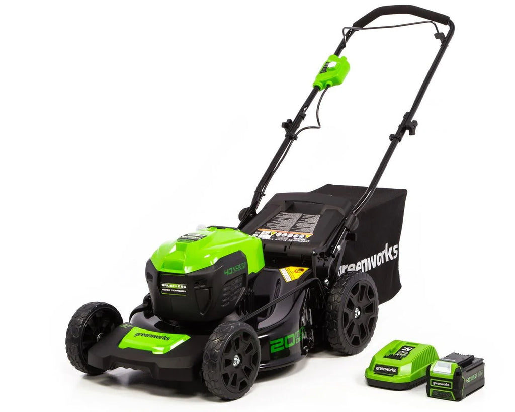 40V 20 Brushless Push Lawn Mower with 4.0 Ah Battery & Quick Charger V274871