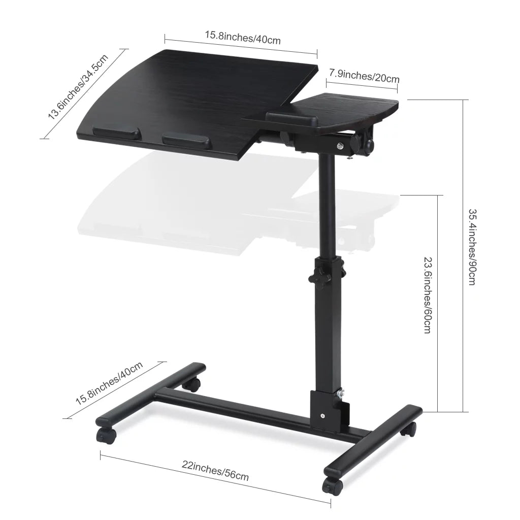 Black Walnut Height Adjustable Mobile Laptop Desk N551