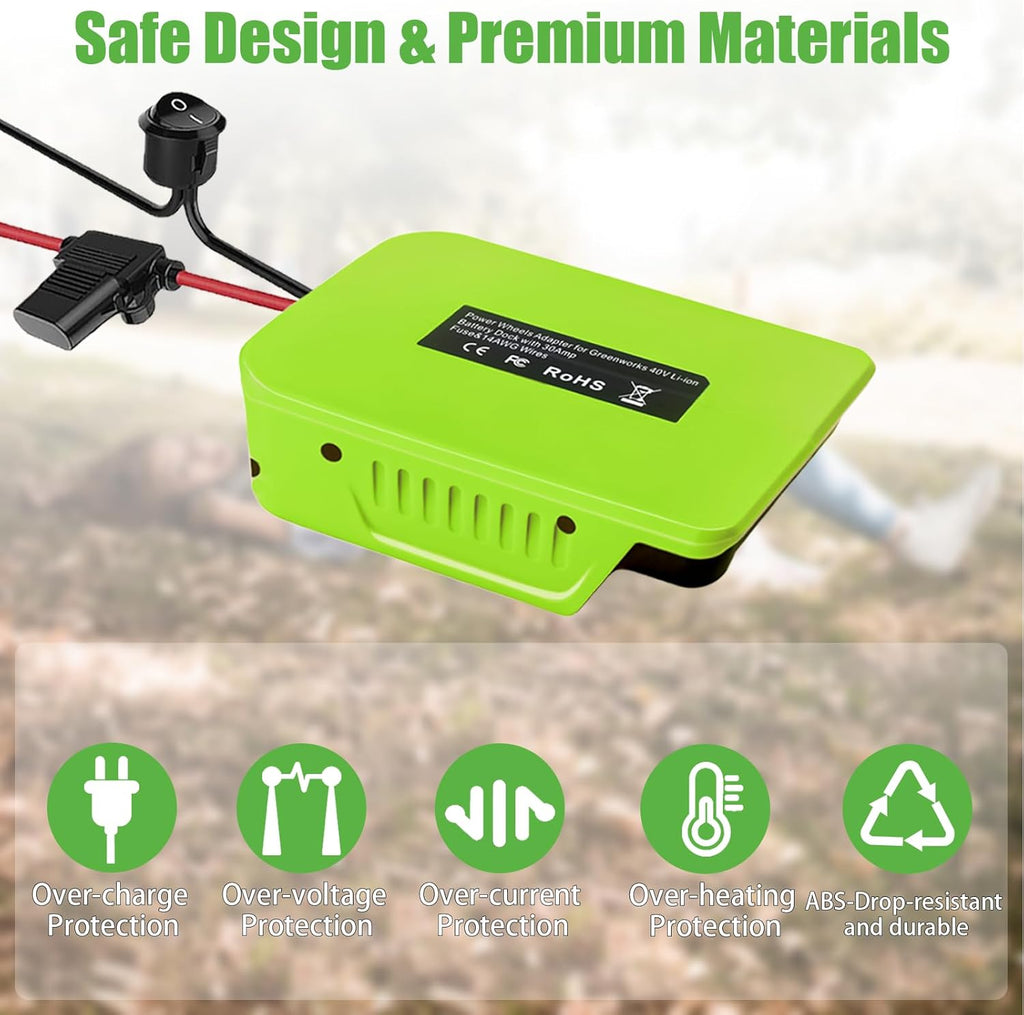 14 Gauge Power Adapter for 40V Lithium-ion Battery with Fuse & Switch K60439