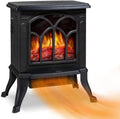 Black Infrared Quartz Electric Fireplace Stove Heater L5299