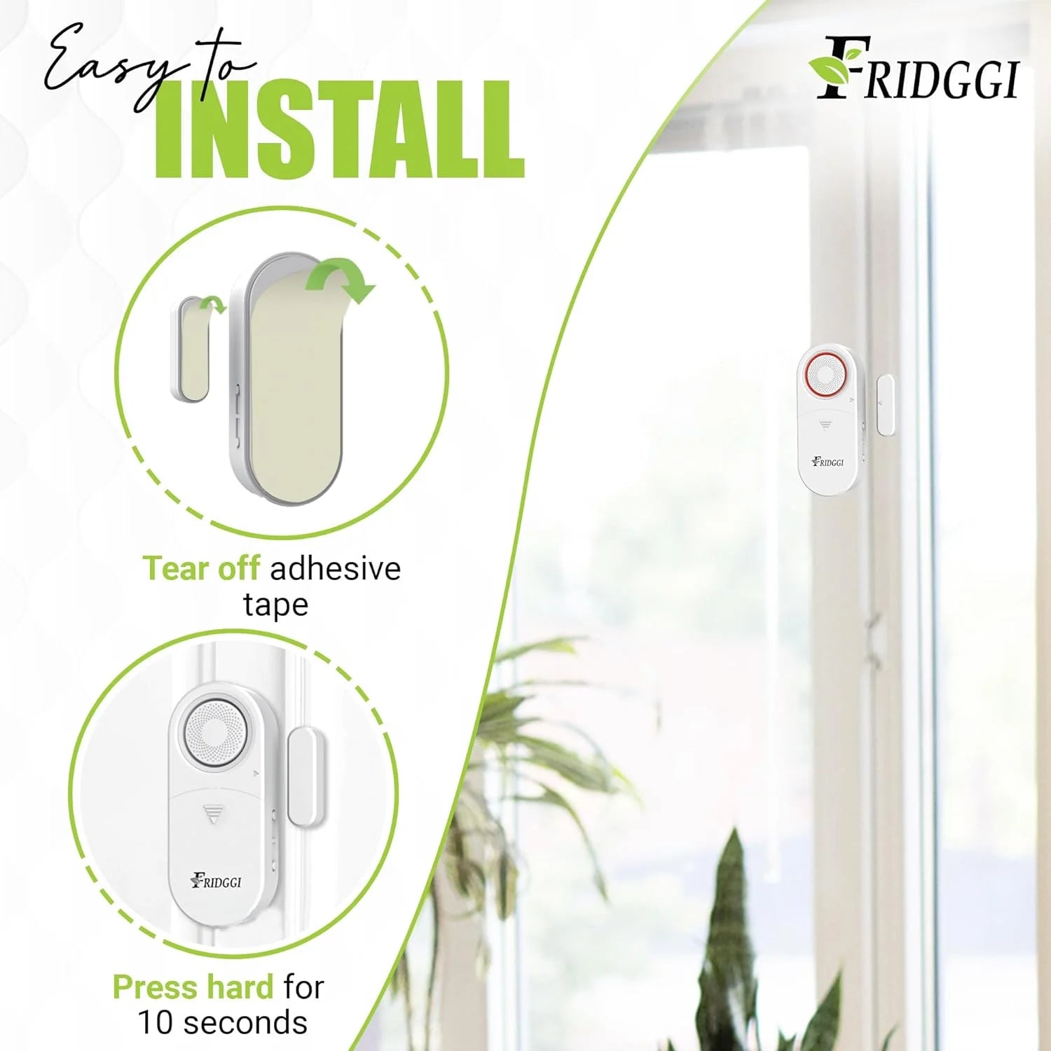 3in1 Alarm Door Ajar Chime with Delay White E102799