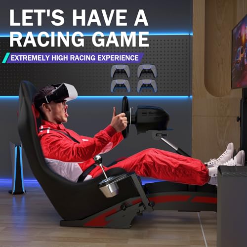 Racing Simulator Cockpit with TV Monitor Stand W632