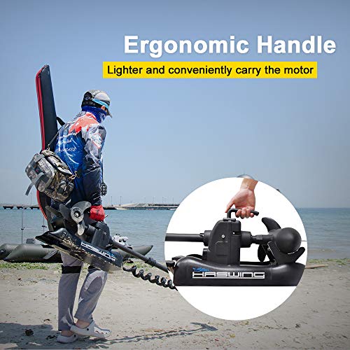Black 12V 55LBS 54inch Bow Mount Trolling Motor with Remote Control Q74483