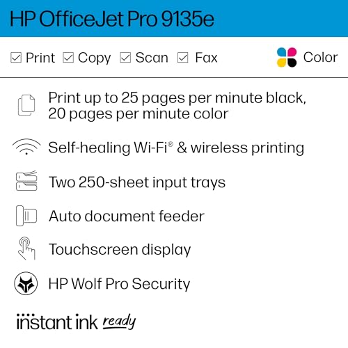 All-in-One Printer, Color, Print, Copy, Scan, Fax, Wireless, Two-Sided Printing Q25194