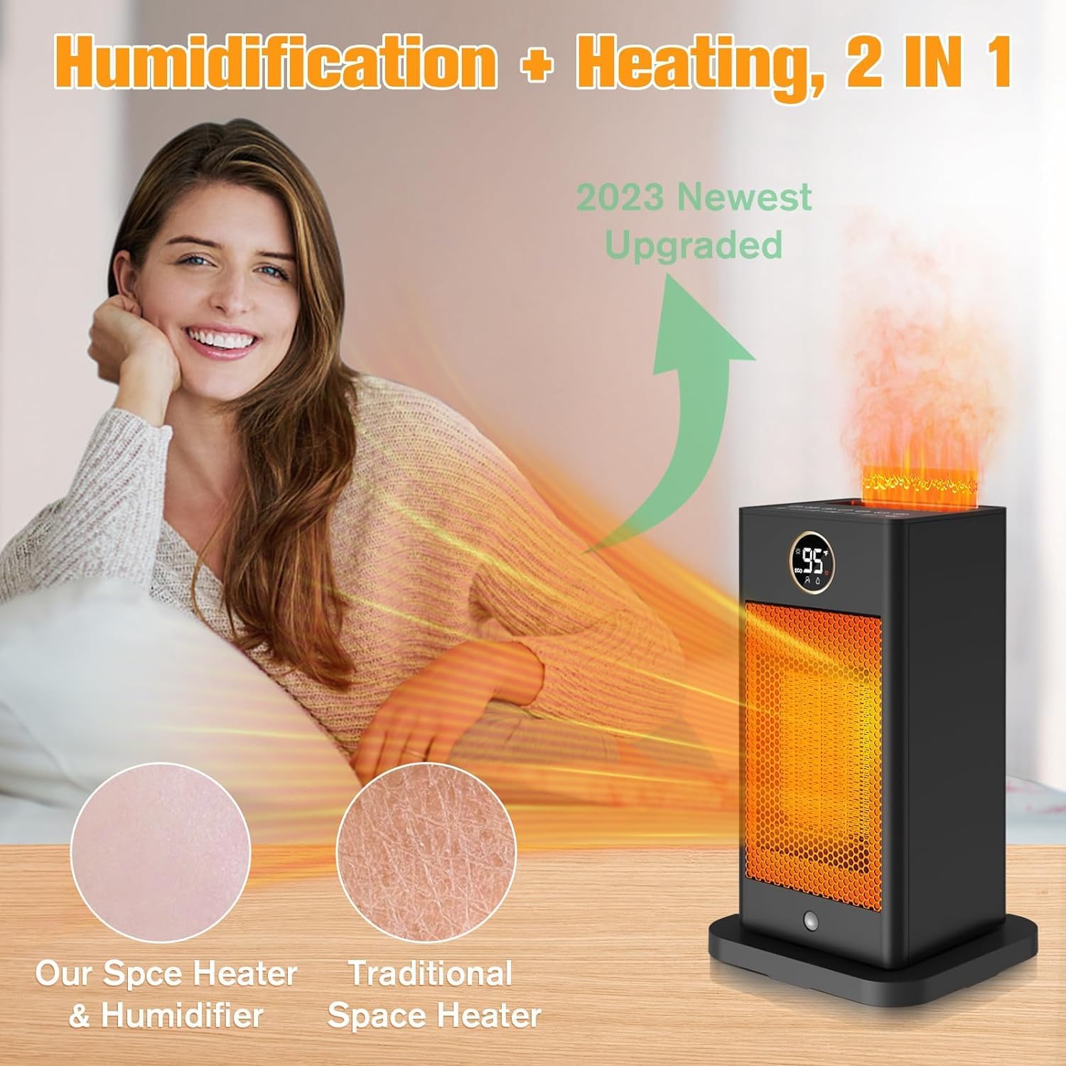 PTC Portable Electric Ceramic Space Heater with Oscillating A421