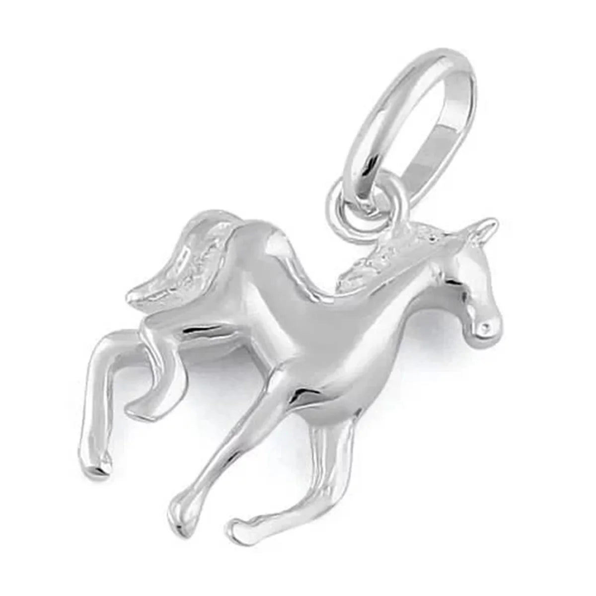 925 Sterling Silver Horse Pendant Jewelry L938