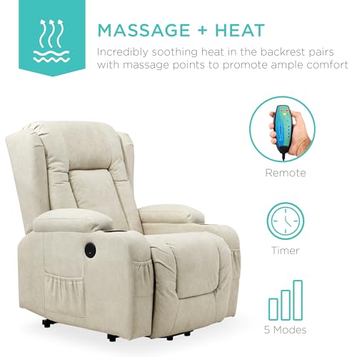 PU Leather Electric Power Lift Recliner Massage Chair with USB Port L887