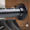 Black Adjustable Room Divider Closet Rod R45829