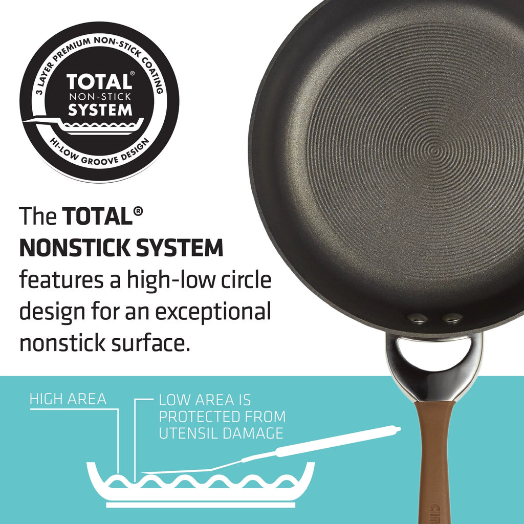 4 Piece Hard-anodized Nonstick Cookware Set L955