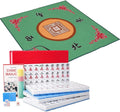 X-Large 1.6" Durable Melamine Mahjong Tiles Blue Mahjong Set with Carrying Case L6010