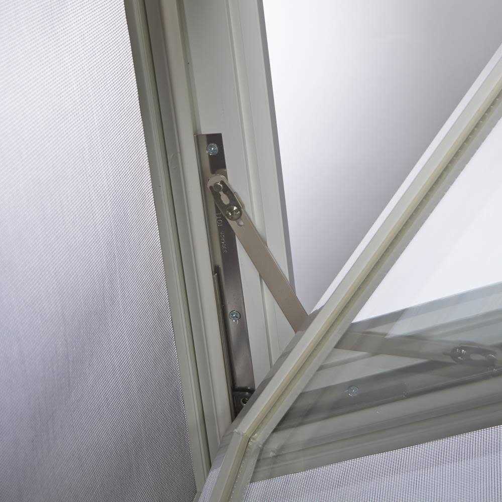 31.75 in. x 15.75 in. Hopper Vinyl Window with Screen J726