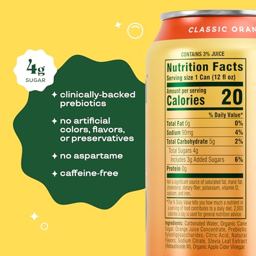 Prebiotic Soda 12 Pack, 12oz Cans L11308