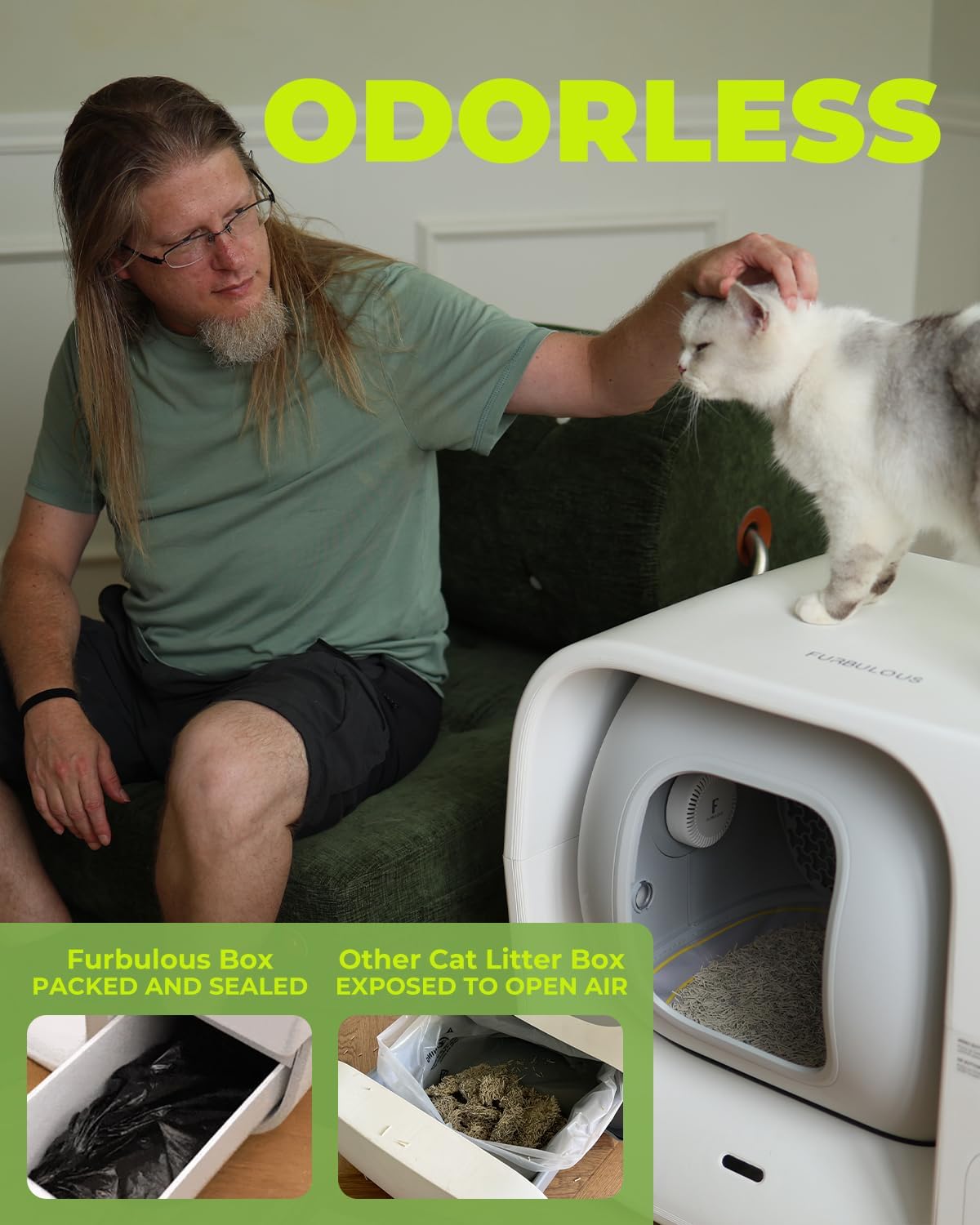 Automatic Self Cleaning Cat Litter Box with Trash Bags R6722