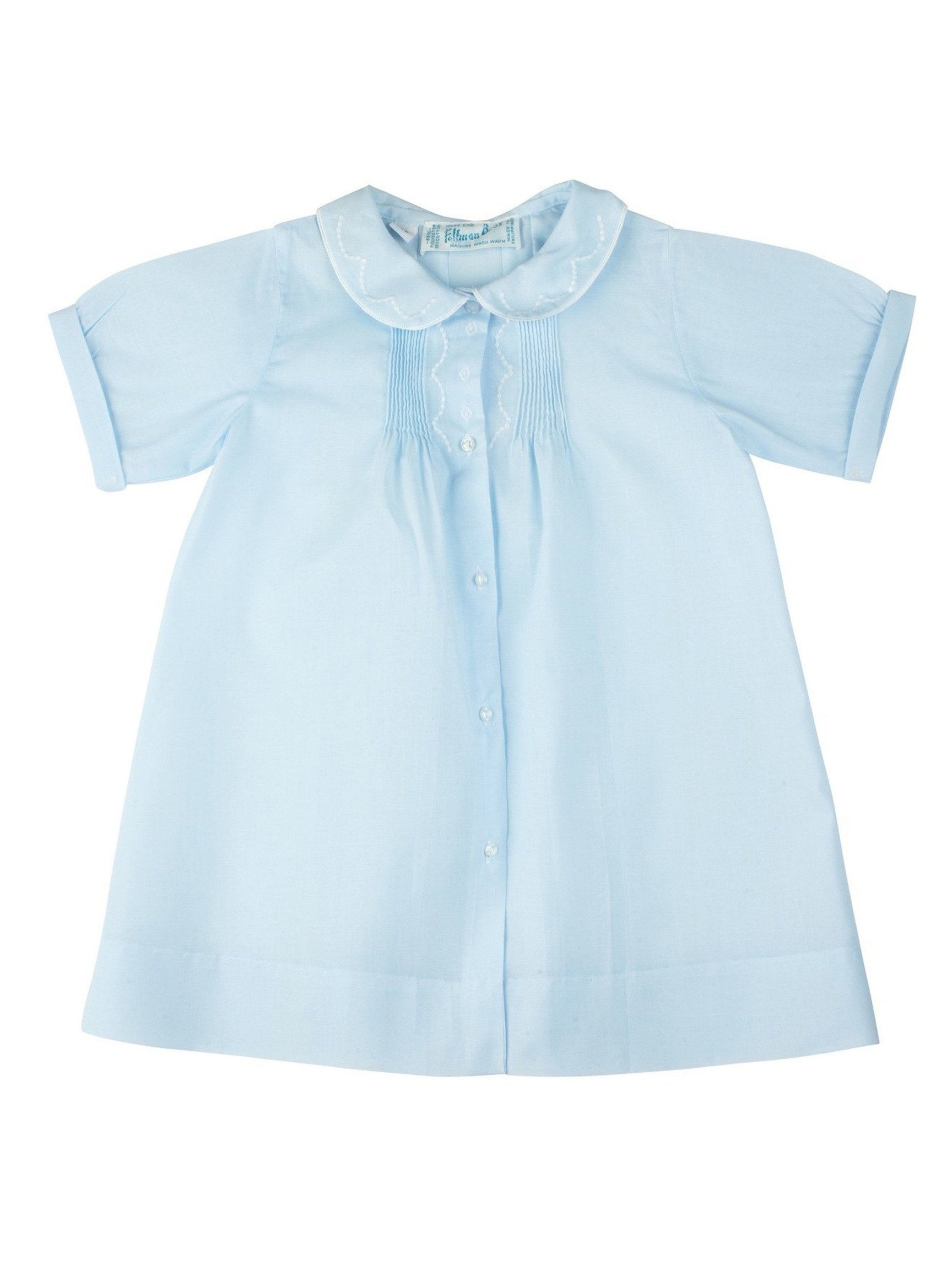 Embroidered Collar Folded Daygown