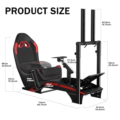 Racing Simulator Cockpit with TV Monitor Stand W632