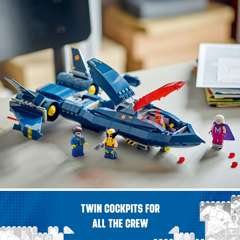X-Jet Toy Plane Model Building Kit with 4 Minifigures A673174