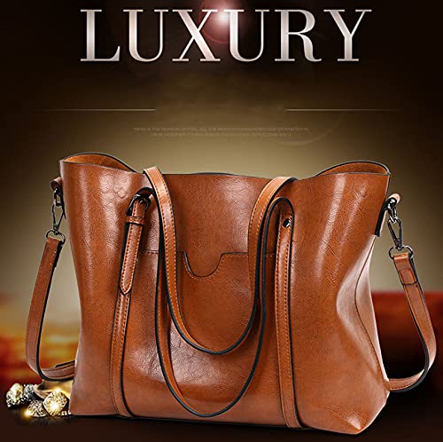 Brown Leather Top Handle Satchel Tote Bag O96868