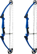 Blue Compound Bow with Adjustable Draw Length 15"-30" and Draw Weight 10-20 Pounds (2 Pack) T8703