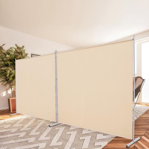 Gray 2 Panel Folding Room Divider 142" W x 71" H T67114