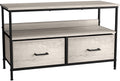 Rustic Beige TV Stand Dresser with 2 Drawers H20053