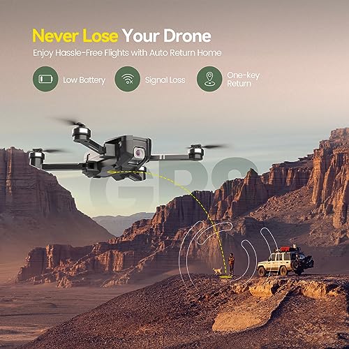 4K UHD GPS Drone with Camera, 52 Minutes Flight Time, Foldable Quadcopter with Brushless Motor R7754