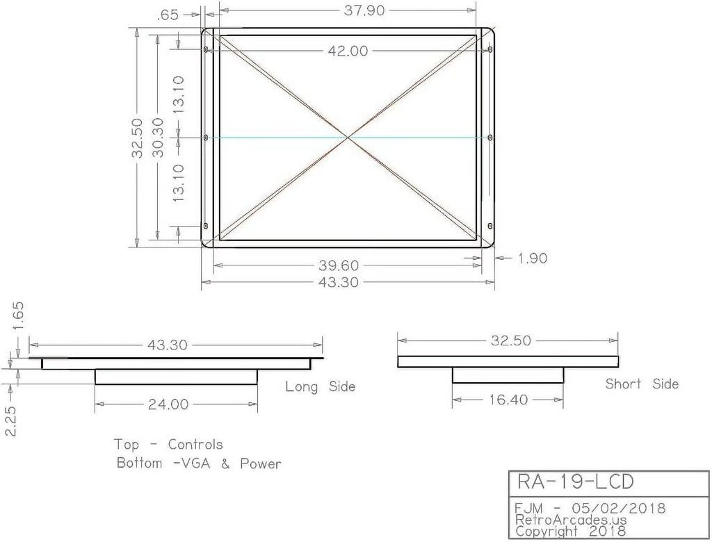 19 Inch LED Arcade Game Monitor Z3888