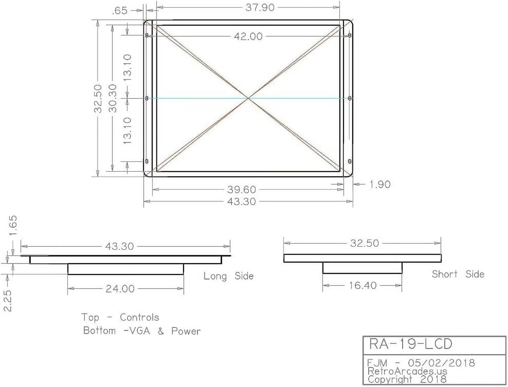 19 Inch LED Arcade Game Monitor Z3888