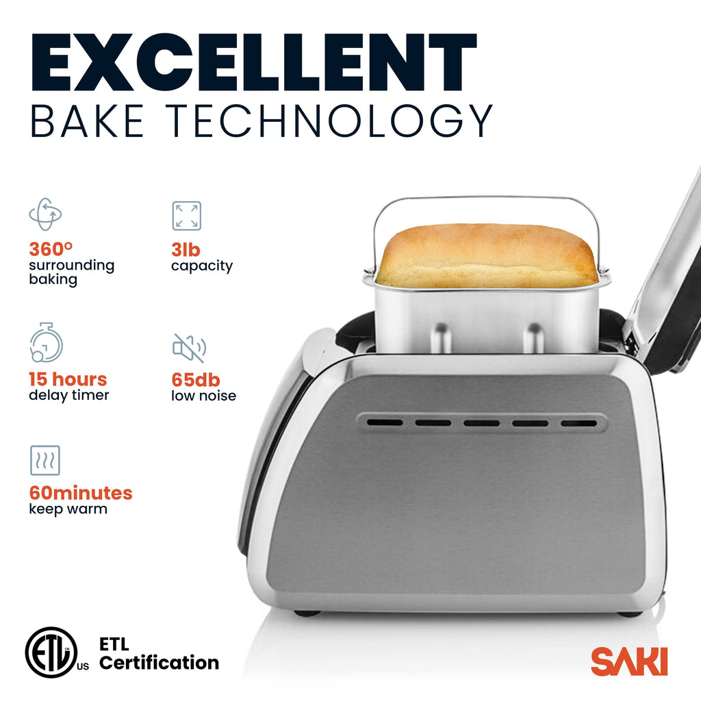 12 In 1 Programmable Bread Maker With Nonstick Pan, 3.3 LBS Capacity P22315