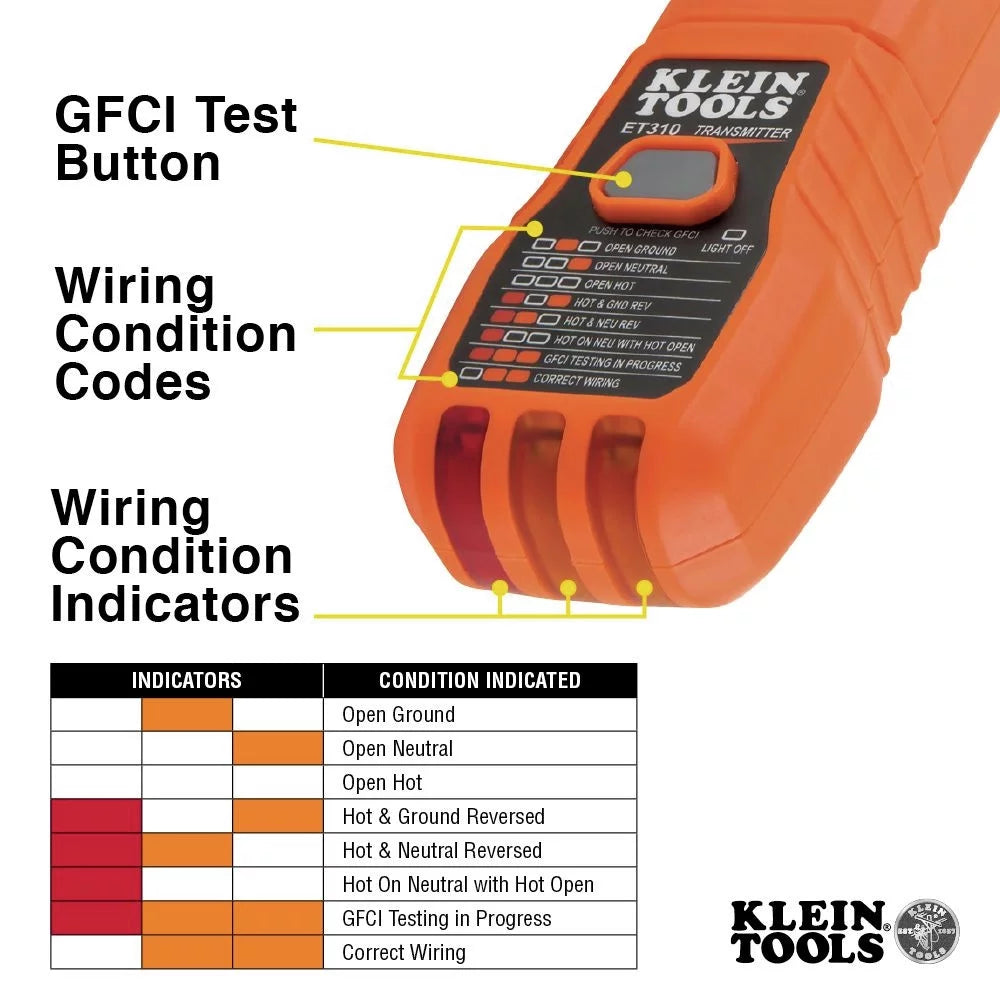 AC Circuit Breaker Finder with GFCI Outlet Tester K9707
