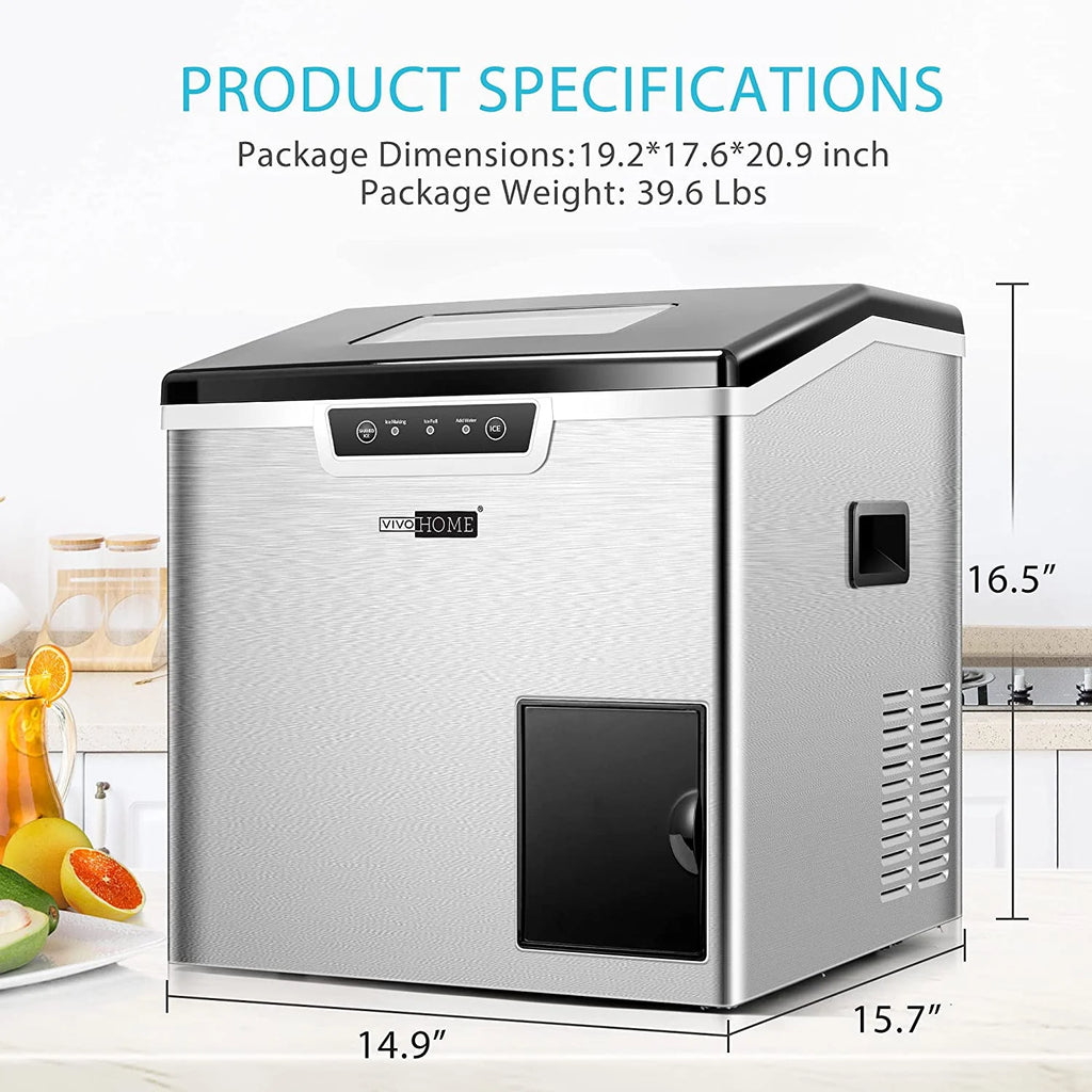 2 in 1 Countertop Ice Maker & Ice Shaver Machine, 33lbs/Day C72017