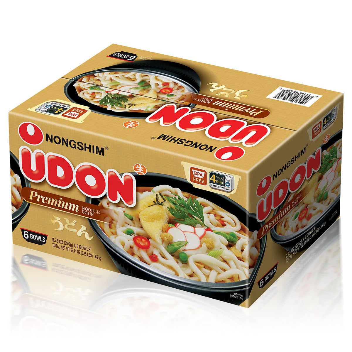 9.73 oz each Original Flavor Udon Noodle Soup Bowl, 6 Bowls K69906