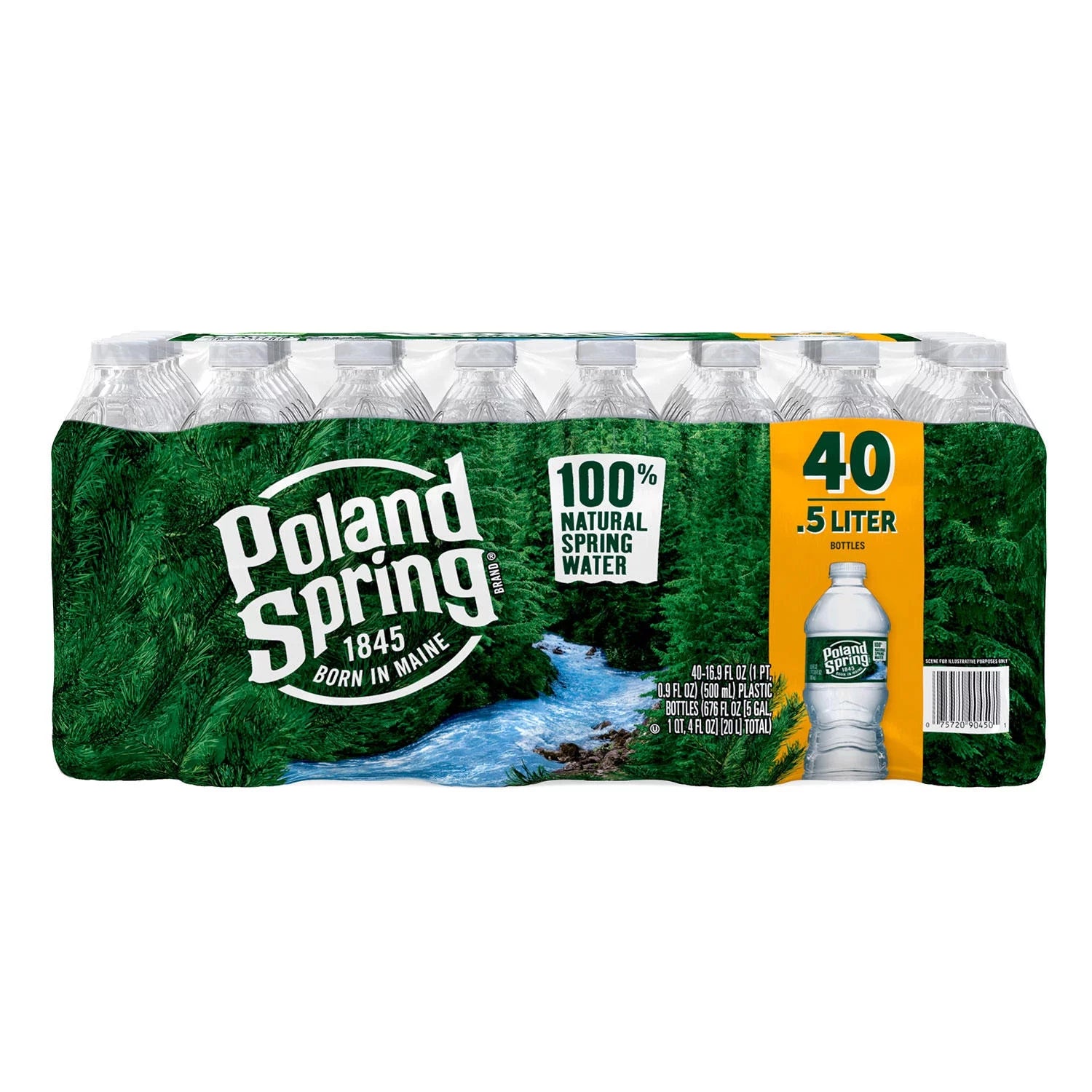 16.9 Fl Oz 40 Count Natural Spring Water C847