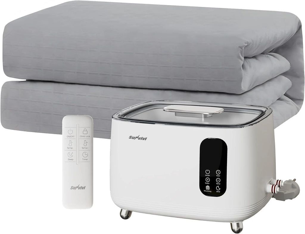Water Heated Mattress Pad, 77" x 69", Non-Electric, Machine Washable M384