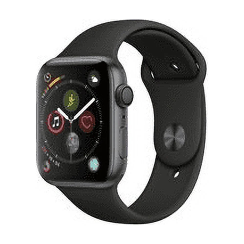 44MM Space Gray Aluminum Case Black Sport Band Refurbished Apple Watch Series 4 GPS W550258