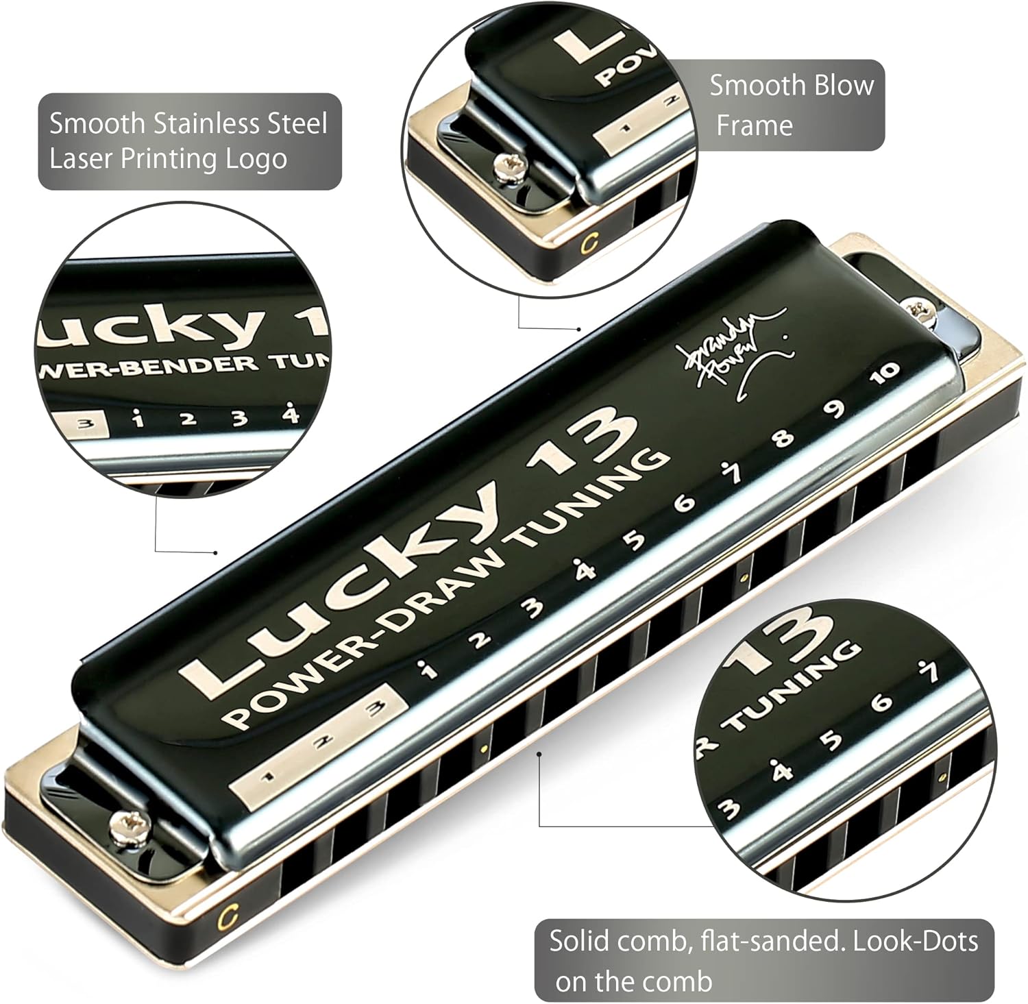 13 Holes Diatonic Harmonica C key T6292