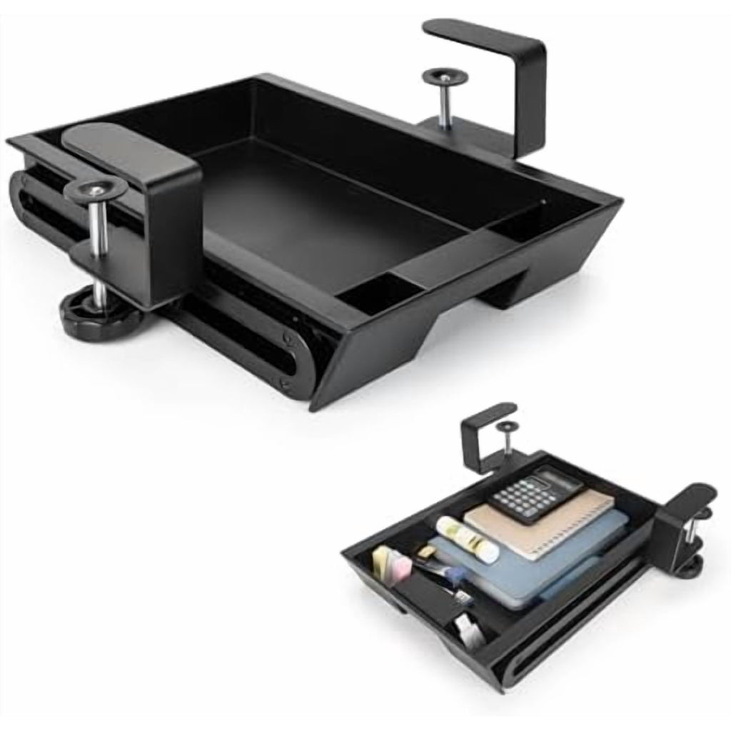 Black Slide-Out Storage Drawer with C-Clamp Mount Y9847
