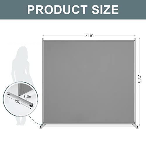 Gray 2 Panel Folding Room Divider 142" W x 71" H T67114