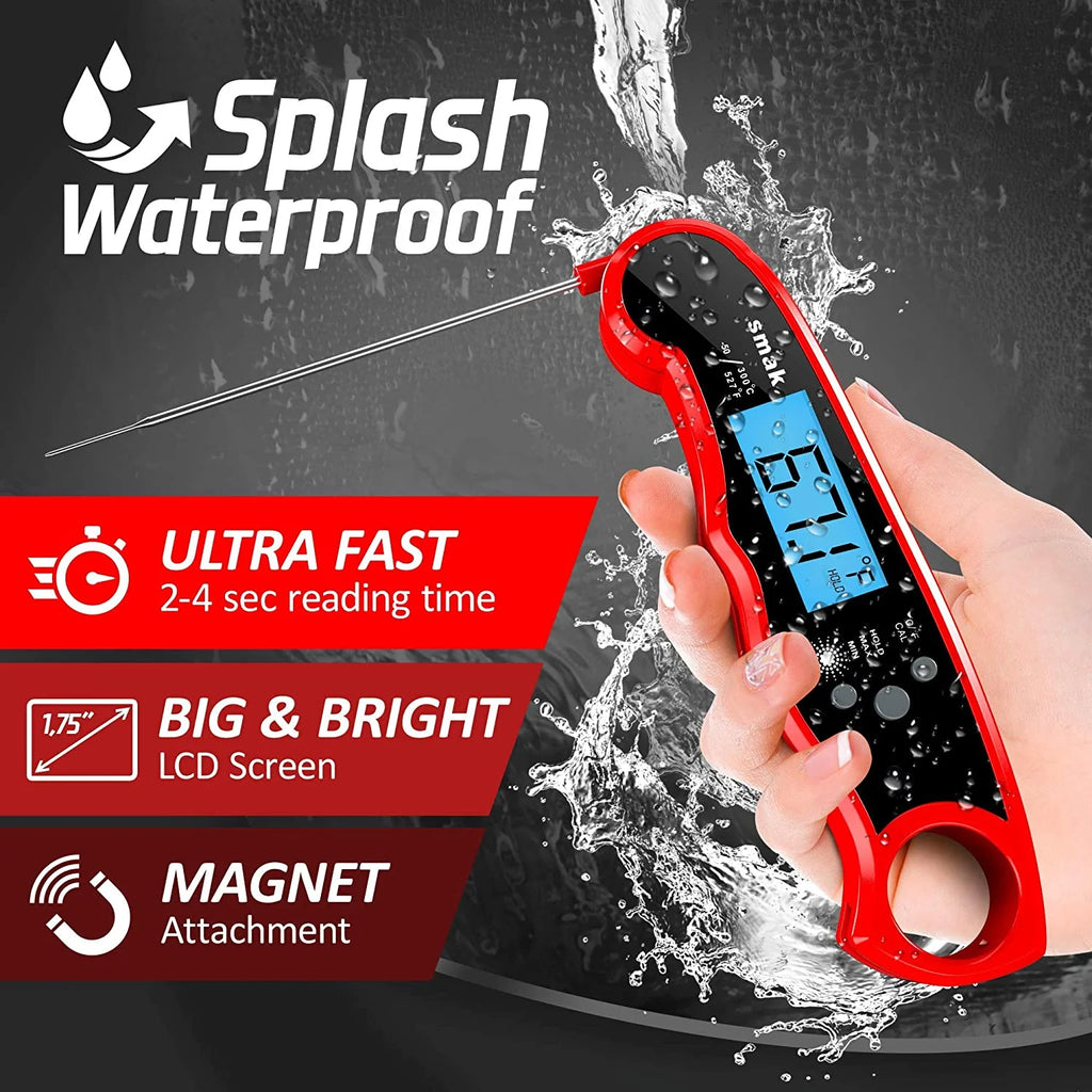 Plum Instant Read Meat Thermometer with Backlight LCD U1732