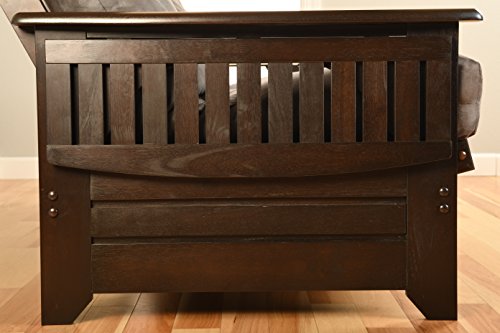 Full Size Futon with Storage Drawers in Espresso Finish E329